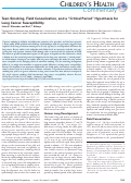 Cover page: Teen smoking, field cancerization, and a "critical period" hypothesis for lung cancer susceptibility.