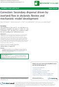 Cover page: Correction: Secondary dispersal driven by overland flow in drylands: Review and mechanistic model development