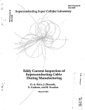 Cover page: Eddy Current Inspection of Supertconducting Cable During Manufacturing