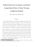 Cover page: Unified Inference for Sparse and Dense Longitudinal Data in Time‐varying Coefficient Models