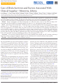 Cover page: Care of Ebola Survivors and Factors Associated With Clinical Sequelae—Monrovia, Liberia