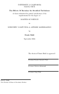 Cover page of The Effects of Rotation on Stratified Turbulence