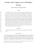 Cover page: On Phase Noise Suppression in Full-Duplex Systems
