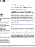 Cover page: Crystal Structure of the Pre-fusion Nipah Virus Fusion Glycoprotein Reveals a Novel Hexamer-of-Trimers Assembly