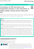 Cover page: Associations of CKD risk factors and longitudinal changes in urine biomarkers of kidney tubules among women living with HIV