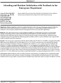 Cover page: Attending and Resident Satisfaction with Feedback in the Emergency Department