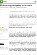 Cover page: Oxidative Stability of Walnut Kernel and Oil: Chemical Compositions and Sensory Aroma Compounds