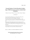 Cover page: Seasonal variation of carbon monoxide in northern Japan: Fourier transform IR measurements and source-labeled model calculations