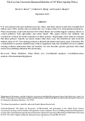 Cover page: The Low but Uncertain Measured Benefits of US Water Quality Policy