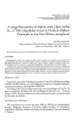 Cover page: A range fluctuation of Alpine swift (<i>Apus melba</i> [L., 1758]) (Apolidae-Aves) in Nothern Balkan Peninsula in the Riss-Wurm integlacial