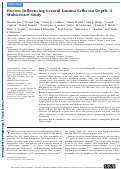 Cover page: Factors Influencing Central Lamina Cribrosa Depth: A Multicenter Study