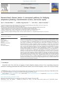 Cover page: Intersectional climate justice: A conceptual pathway for bridging adaptation planning, transformative action, and social equity