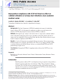 Cover page: Near-perfect compliance with SCIP Inf-9 had no effect on catheter utilization or urinary tract infections at an academic medical center