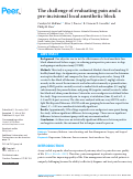 Cover page: The challenge of evaluating pain and a pre-incisional local anesthetic block