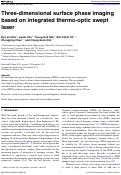 Cover page: Three-dimensional surface phase imaging based on integrated thermo-optic swept laser
