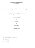 Cover page: Unraveling Gender Disparities in Health: A Comparative Perspective