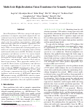 Cover page: Multi-Scale High-Resolution Vision Transformer for Semantic Segmentation