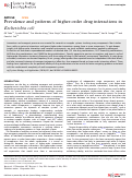 Cover page: Prevalence and patterns of higher-order drug interactions in Escherichia coli