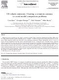 Cover page: US vehicle emissions: Creating a common currency to avoid model comparison problems