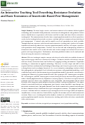 Cover page: An Interactive Teaching Tool Describing Resistance Evolution and Basic Economics of Insecticide-Based Pest Management