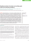 Cover page: Spatial proximity of proteins surrounding zyxin under force-bearing conditions