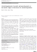 Cover page: Alcohol impairment of saccadic and smooth pursuit eye movements: impact of risk factors for alcohol dependence.