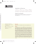 Cover page: A Motor Theory of Sleep-Wake Control: Arousal-Action Circuit