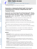 Cover page: Perspectives on implementing mobile health technology for living kidney donor follow-up: In-depth interviews with transplant providers.