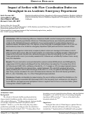 Cover page: Impact of Scribes with Flow Coordination Duties on Throughput in an Academic Emergency Department