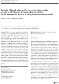Cover page: Juvenile Chinook salmon (Oncorhynchus tshawytscha) growth in off-channel and main-channel habitats on the Sacramento River, CA using otolith increment widths
