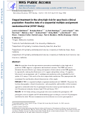 Cover page: Baseline data of a sequential multiple assignment randomized trial (STEP study)