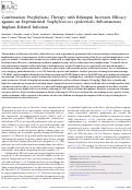 Cover page: Combination prophylactic therapy with rifampin increases efficacy against an experimental Staphylococcus epidermidis subcutaneous implant-related infection.