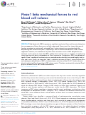 Cover page: Piezo1 links mechanical forces to red blood cell volume