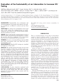 Cover page: Evaluation of the Sustainability of an Intervention to Increase HIV Testing