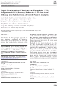 Cover page: Triple Combination Clindamycin Phosphate 1.2%/Adapalene 0.15%/Benzoyl Peroxide 3.1% for Acne: Efficacy and Safety from a Pooled Phase&nbsp;3 Analysis.