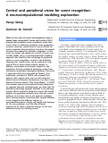 Cover page: Central and peripheral vision for scene recognition: A neurocomputational modeling explorationWang &amp; Cottrell