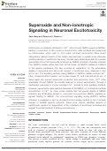 Cover page: Superoxide and Non-ionotropic Signaling in Neuronal Excitotoxicity