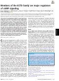 Cover page: Members of the KCTD family are major regulators of cAMP signaling