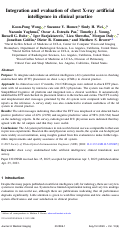 Cover page: Integration and evaluation of chest X-ray artificial intelligence in clinical practice.