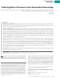 Cover page: Predicting Motor Outcome in Acute Intracerebral Hemorrhage.