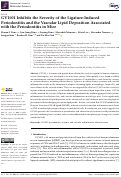 Cover page: GV1001 Inhibits the Severity of the Ligature-Induced Periodontitis and the Vascular Lipid Deposition Associated with the Periodontitis in Mice.