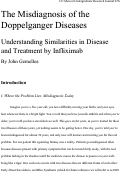 Cover page: The Misdiagnosis of the Doppelganger Diseases Understanding Similarities in Disease and Treatment by Infliximab