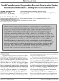 Cover page: Nasal Cannula Apneic Oxygenation Prevents Desaturation During Endotracheal Intubation: An Integrative Literature Review