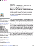 Cover page: Lignin induced iron reduction by novel sp., Tolumonas lignolytic BRL6-1