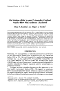 Cover page: On solution of the inverse problem for confined aquifer flow via maximum likelihood