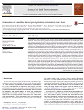 Cover page: Evaluation of satellite-based precipitation estimation over Iran