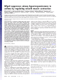 Cover page: Mfge8 suppresses airway hyperresponsiveness in asthma by regulating smooth muscle contraction