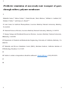 Cover page: Predictive simulation of non-steady-state transport of gases through rubbery polymer membranes