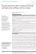 Cover page: Cascade search for HSV-1 combinatorial drugs with high antiviral efficacy and low toxicity