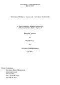 Cover page: Bentgrass (Agrostis spp.) Species and Cultivar Tolerance to Methiozolin